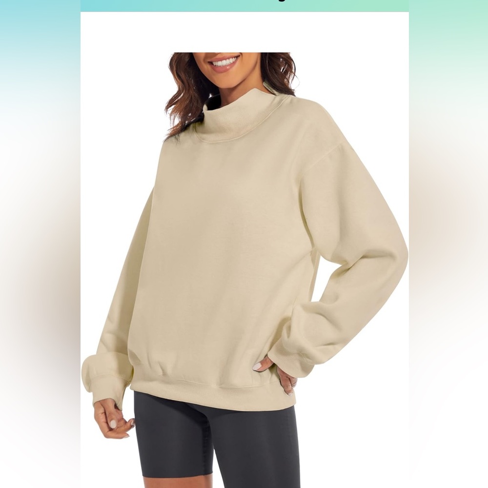 Split Neck Collar Fleece Sweatshirt